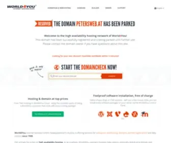 Petersweb.at(Domains & Hosting von helloly.com) Screenshot