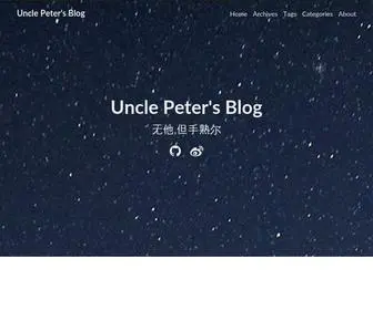 Peteruncle.com(Uncle Peter's Blog) Screenshot