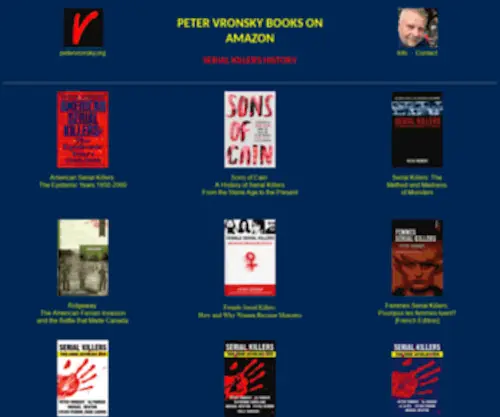 Petervronskybooks.com(Books on Amazon by investigative historian Peter Vronsky on serial homicide) Screenshot