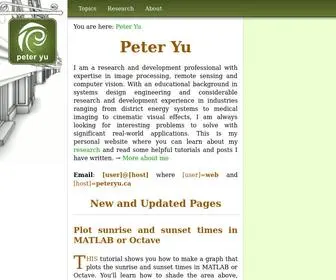 Peteryu.ca(Peter Yu) Screenshot