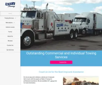 Petesatowing.com(Pete's A Towing) Screenshot