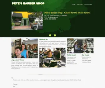 Petesbarbershopnovato.com(Petes Barber Shop) Screenshot
