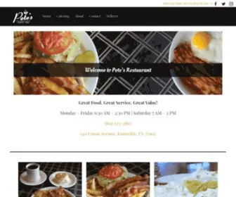 Petescoffeeshop.com(Pete's Restaurant) Screenshot