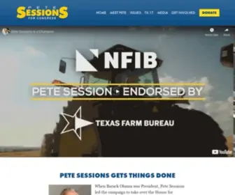 Petesessions.com(Pete Sessions for Congress) Screenshot