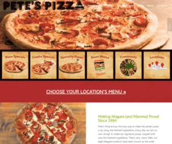 Petespizzaniagara.ca(Pete’s Pizza) Screenshot