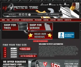 Petestires.com(Pete’s Tire & Automotive Service) Screenshot