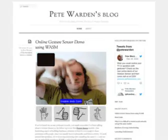 Petewarden.com(Pete Warden's blog) Screenshot
