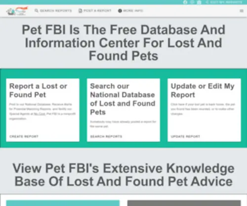 Petfbi.com(Pet FBI) Screenshot