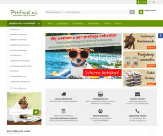 Petfood.nl(Hondenvoer en Kattenvoer online bestellen) Screenshot