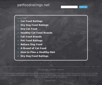 Petfoodratings.net(petfoodratings) Screenshot