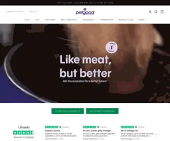 Petgood.com(Insect-based dog and cat food) Screenshot