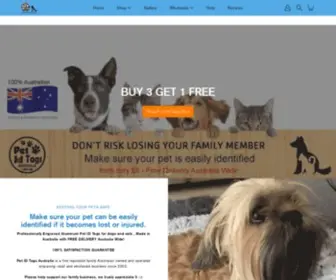 Petidtags.com.au(Pet ID Tags) Screenshot