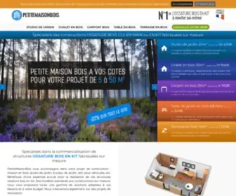 Petitemaisonbois.com(Vente en ligne de structures ossature bois en kit) Screenshot