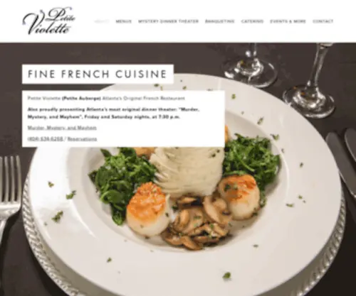 Petitevioletterestaurant.com(Atlanta French Restaurant Petite Violette) Screenshot