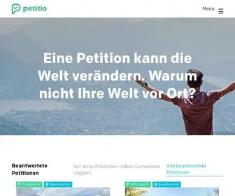 Petitio.ch(Willkommen bei Petitio) Screenshot