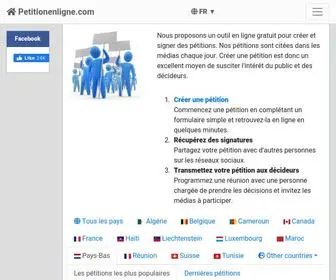 Petitionenligne.com(Lancer une p) Screenshot