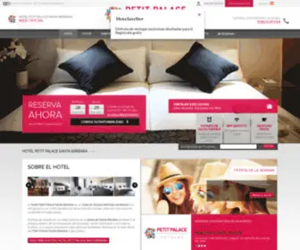 Petitpalacesantabarbara.com(Petit Palace Santa Barbara · Tu hotel boutique en Alonso Martínez) Screenshot