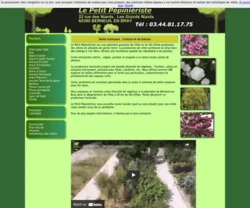 Petitpepinieriste.fr(Pépinière et jardinerie) Screenshot