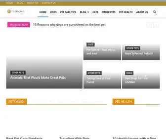 Petknown.com(Bringing you the best pet care tips and ideas) Screenshot