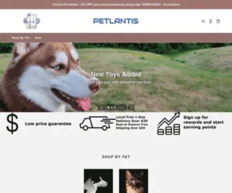 Petlantis.ca(Pet Supplies and Accessories) Screenshot