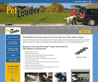 Petloader.com(Heavy-duty ergonomic pet steps so you can safely bring your dog along for any ride) Screenshot