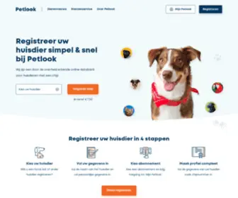 Petlook.nl(Registreer uw huisdier simpel & snel bij Petlook) Screenshot