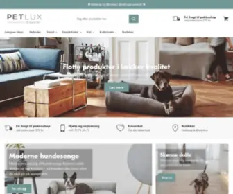 Petlux.dk(Luksus Hundeudstyr ⇒ Eksklusivt tilbehør til hunde og katte) Screenshot