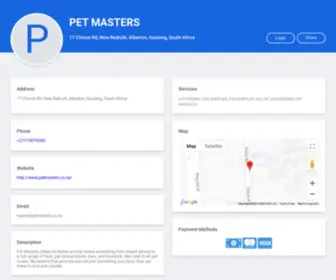 Petmasters2.co.za(PET MASTERS) Screenshot