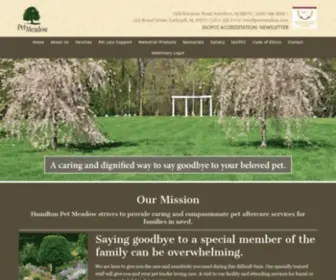 Petmeadow.com(Hamilton Pet Meadow) Screenshot