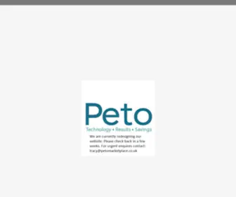 Peto.co.uk(Providing transparency in business to NHS markets) Screenshot