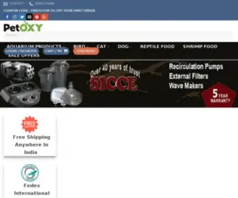 Petoxy.com(Best Branded Aquarium & Pet Product Online Store) Screenshot