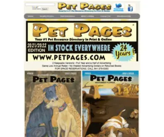 Petpages.com(Home Page for Pet Pages) Screenshot