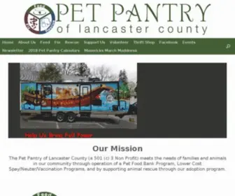 Petpantrylc.org(Pet Pantry of Lancaster) Screenshot