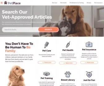 Petplace.com(The Web's #1 Source of Pet Information) Screenshot