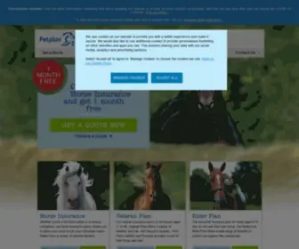 Petplanequine.co.uk(Horse, Veteran and Rider Insurance) Screenshot