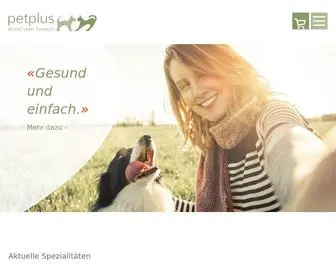 Petplus.ch(Mit der grössten Online) Screenshot