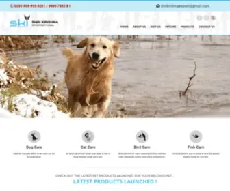 Petproductsindia.com(Shri Krishna International) Screenshot