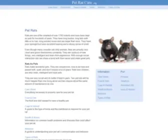 Petratcare.org(Pet Rat Care) Screenshot