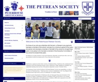 Petreans.co.zw(Peterhouse Petrean Society) Screenshot