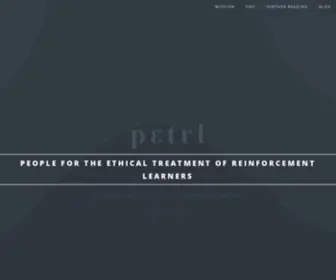 Petrl.org(People for the Ethical Treatment of Reinforcement Learners) Screenshot