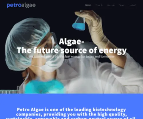 Petroalgae.com(Providing a Renewable) Screenshot