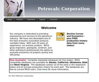 Petrocalc.com(Petrocalc Corporation) Screenshot