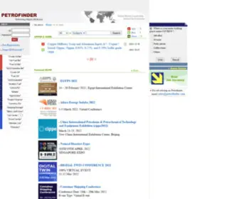 Petrofinder.com(Global Oil & Gas Link) Screenshot
