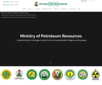 Petroleumresources.gov.ng(Ministry of Petroleum Resources) Screenshot