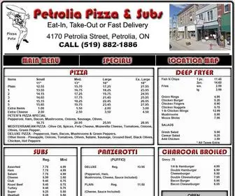 Petroliapizza.com(Petrolia Pizza & Subs) Screenshot