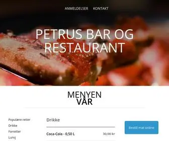 Petrusbarogrestaurant.com(Petrus Bar og Restaurant) Screenshot