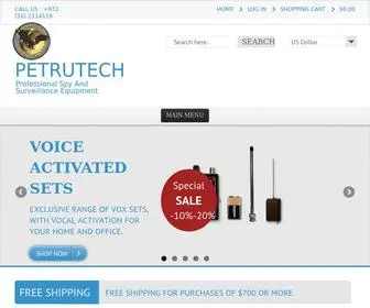 Petrutech.com(Professional Spy Equipment and Listening Devices) Screenshot