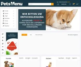 Pets-Menu.de(Tierbedarf) Screenshot