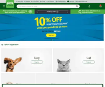 Petsathome.com(All your Pet Shop needs here at Pets At Home) Screenshot