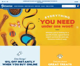 Petsenseonline.com(The best pet food and supplies conveniently delivered to your door. Petsense) Screenshot